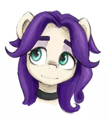 Size: 693x774 | Tagged: safe, artist:artguydis, derpibooru import, ponified, pony, abigail (stardew valley), bust, portrait, stardew valley