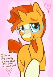 Size: 774x1122 | Tagged: artist:mt, derpibooru import, glasses, looking at you, safe, solo, stupid sexy sunburst, sunburst, sunburst's glasses, the crystalling