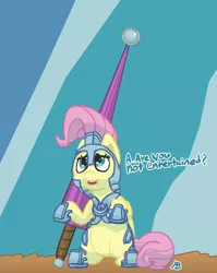 Size: 1280x1606 | Tagged: 30 minute art challenge, are you not entertained?, armor, artist:pabbley, derpibooru import, fluttershy, gladiator, lance, parody, safe, solo, weapon