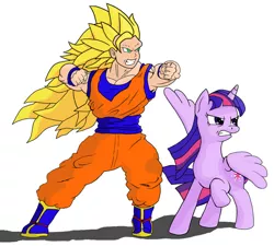 Size: 942x848 | Tagged: safe, artist:methaw, derpibooru import, twilight sparkle, twilight sparkle (alicorn), alicorn, pony, dragon ball z, female, goku, mare, super saiyan 3