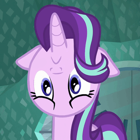 Size: 461x461 | Tagged: safe, derpibooru import, edit, edited screencap, screencap, starlight glimmer, pony, unicorn, the crystalling, :<, cropped, female, floppy ears, frown, inverted face, looking at you, mare, sad, sadface glimmer, sadlight glimmer, solo, upside down face, wat, wide eyes