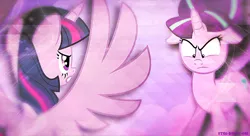 Size: 1980x1080 | Tagged: safe, artist:bubbly-storm, derpibooru import, starlight glimmer, twilight sparkle, twilight sparkle (alicorn), alicorn, pony, counterparts, female, mare, twilight's counterparts, wallpaper