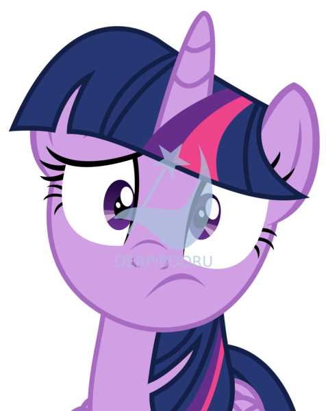 Size: 1763x2222 | Tagged: safe, derpibooru import, twilight sparkle, twilight sparkle (alicorn), alicorn, pony, derpibooru, april fools, confused, derpibooru premium, meta, obtrusive watermark, solo, watermark