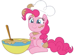 Size: 2105x1488 | Tagged: artist:kehrminator, batter, chef's hat, derpibooru import, food, hat, pinkie pie, safe, solo