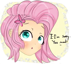 Size: 1091x974 | Tagged: safe, artist:jonathan the awesome, derpibooru import, fluttershy, equestria girls, solo, you mad?