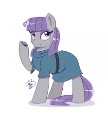 Size: 1280x1440 | Tagged: artist:notenoughapples, boulder (pet), derpibooru import, looking at you, maud pie, safe, solo