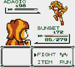 Size: 320x288 | Tagged: safe, artist:renaturnip, derpibooru import, adagio dazzle, sunset shimmer, equestria girls, crossover, pixel art, pokémon