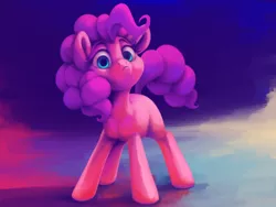 Size: 2000x1500 | Tagged: artist:verulence, derpibooru import, frown, looking at you, pinkie pie, safe, solo, unamused, when she doesn't smile, wide eyes