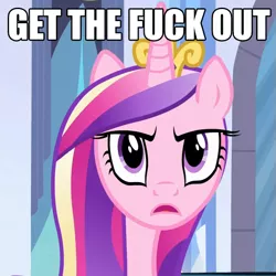 Size: 615x615 | Tagged: caption, derpibooru import, edit, edited screencap, image macro, meme, princess cadance, safe, screencap, text, twilight's kingdom, vulgar