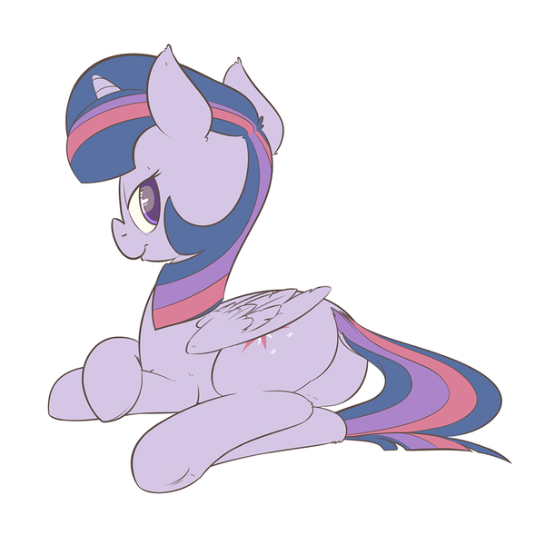 Size: 1000x1000 | Tagged: safe, artist:tentinythimbles, derpibooru import, twilight sparkle, twilight sparkle (alicorn), alicorn, pony, female, lying down, mare, solo