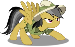 Size: 5000x3168 | Tagged: artist:dashiesparkle, artist:hawk9mm, clothes, daring do, daring don't, derpibooru import, full body, hat, inkscape, ponyscape, safe, simple background, solo, .svg available, transparent background, vector