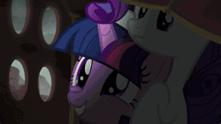 Size: 320x180 | Tagged: safe, derpibooru import, screencap, rarity, twilight sparkle, twilight sparkle (alicorn), alicorn, pony, gauntlet of fire, twilight's kingdom, animated, explosion, female, mare, notebook, pre sneeze, quill, sneezing, this will end in death, this will end in tears, this will end in tears and/or death, tickling, weapon