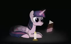 Size: 3694x2311 | Tagged: safe, artist:e-49, derpibooru import, twilight sparkle, twilight sparkle (alicorn), alicorn, pony, candle, female, mare, reading, solo