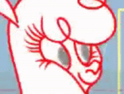Size: 258x196 | Tagged: alpaca, animated, community related, creepy, derpibooru import, face of mercy, fucking terrifying, looking at you, paprika paca, safe, scary, smiling, stare, them's fightin' herds, youtube link