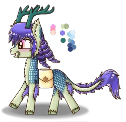 Size: 1254x1214 | Tagged: safe, artist:polishcrossoverfan, derpibooru import, oc, oc:huā shén, unofficial characters only, dracony, dragon, hybrid, kirin, bag, curly hair, cute, image, pigtails, png, scales, solo