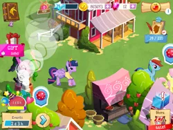 Size: 2048x1536 | Tagged: safe, derpibooru import, fluttershy, rainbow dash, twilight sparkle, twilight sparkle (alicorn), alicorn, pony, bedroom eyes, clothes, dress, female, gameloft, mare, vip