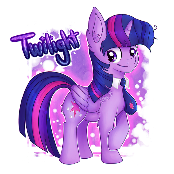 Size: 800x800 | Tagged: safe, artist:falldust, derpibooru import, twilight sparkle, twilight sparkle (alicorn), alicorn, pony, female, mare, necktie, solo