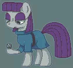 Size: 882x834 | Tagged: artist:grinwild, boulder (pet), derpibooru import, maud pie, pixel art, safe, solo