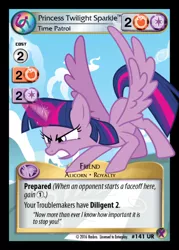 Size: 358x500 | Tagged: safe, derpibooru import, twilight sparkle, twilight sparkle (alicorn), alicorn, pony, ccg, enterplay, female, mare, marks in time, merchandise, quote