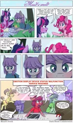 Size: 800x1344 | Tagged: safe, artist:darkcollaboration, artist:silbersternenlicht, derpibooru import, maud pie, pinkie pie, twilight sparkle, twilight sparkle (alicorn), alicorn, pony, anger (inside out), blushing, comic, crossover, disgust (inside out), fear (inside out), female, inside out, joy (inside out), mare, pixar, sadness (inside out)