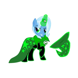 Size: 1152x1152 | Tagged: safe, artist:motownwarrior01, artist:the smiling pony, derpibooru import, trixie, pony, unicorn, cape, clothes, dc comics, female, green lantern, green lantern (comic), green lantern corps, hat, horn, horn ring, mare, ring, simple background, solo, transparent background, trixie's cape, trixie's hat