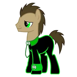 Size: 1152x1152 | Tagged: safe, artist:chainchomp2 edit, artist:motownwarrior01, derpibooru import, doctor whooves, time turner, pony, dc comics, green lantern, green lantern (comic), green lantern corps, male, necktie, simple background, solo, stallion, transparent background, wristband