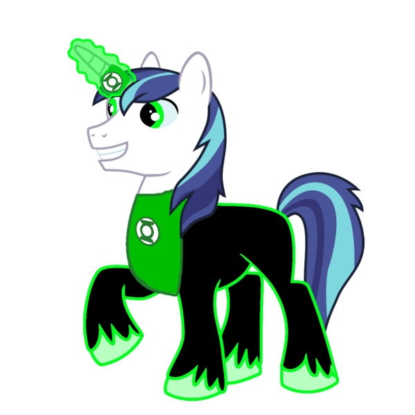 Size: 1152x1152 | Tagged: artist:motownwarrior01, artist:sakatagintoki117, dc comics, derpibooru import, green lantern, green lantern (comic), green lantern corps, horn, horn ring, ring, safe, shining armor, simple background, solo, transparent background