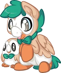 Size: 878x1051 | Tagged: safe, artist:paintsplatter, derpibooru import, ponified, pony, rowlet, pokémon, pokémon sun and moon, video game