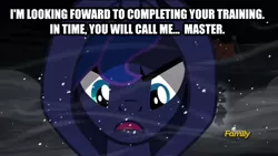 Size: 854x480 | Tagged: a hearth's warming tail, darth luna, derpibooru import, discovery family logo, emperor palpatine, luna is palpatine, meme, princess luna, return of the jedi, safe, screencap, spirit, spirit of hearth's warming yet to come, star wars