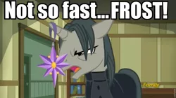 Size: 960x537 | Tagged: a hearth's warming tail, caption, derpibooru import, discovery family logo, edit, edited screencap, image macro, meme, professor flintheart, safe, screencap, severus snape, text