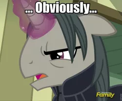 Size: 840x700 | Tagged: a hearth's warming tail, caption, cropped, derpibooru import, discovery family logo, edit, edited screencap, harry potter, image macro, meme, professor flintheart, reaction image, reference, safe, screencap, severus snape, solo, text