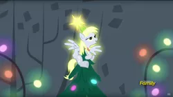 Size: 1920x1080 | Tagged: safe, derpibooru import, screencap, derpy hooves, pegasus, pony, a hearth's warming tail, derpy star, discovery family logo, female, mare, mid-blink screencap, solo