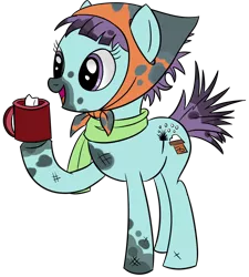 Size: 2500x2783 | Tagged: a hearth's warming tail, artist:datapony, chimney sweep, chocolate, derpibooru import, food, hot chocolate, safe, sooty sweeps