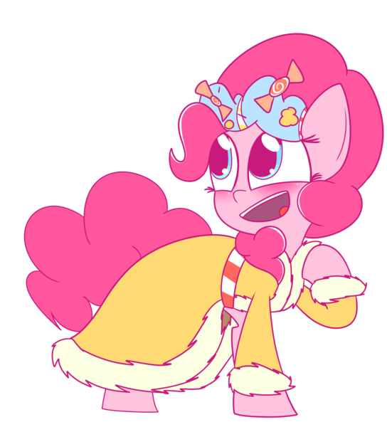 Size: 2961x3225 | Tagged: a hearth's warming tail, artist:mr-degration, clothes, derpibooru import, dress, open mouth, pinkie pie, safe, simple background, solo, spirit of hearth's warming presents, transparent background