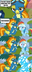 Size: 606x1362 | Tagged: 1000 hours in ms paint, clothes, derpibooru import, exploitable meme, family guy, meme, ms paint, newbie dash, rainbow dash, safe, screencap, spitfire, spitfire's nickname, uniform, wat, wonderbolts uniform