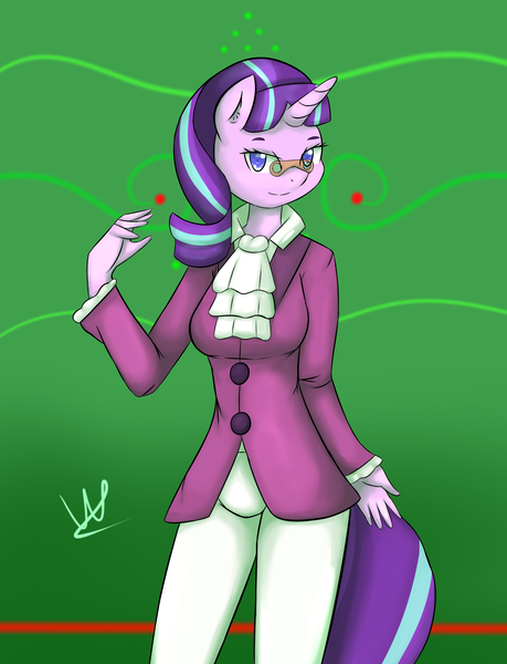 Size: 1937x2530 | Tagged: a hearth's warming tail, anthro, artist:wolfy-pony, derpibooru import, safe, snowfall frost, solo, starlight glimmer