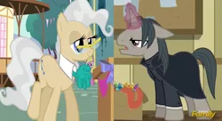 Size: 812x443 | Tagged: a hearth's warming tail, cherry berry, crack shipping, derpibooru import, discovery family logo, edit, edited screencap, mayor flintheart, mayor mare, professor flintheart, safe, screencap, severus snape, shipping, simple ways