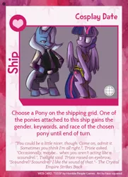 Size: 788x1088 | Tagged: safe, artist:fauxsquared, derpibooru import, trixie, twilight sparkle, twilight sparkle (alicorn), alicorn, pony, twilight sparkle's secret shipfic folder, clothes, cosplay, costume, female, han solo, lesbian, mare, princess leia, shipping, slave leia outfit, star wars, the empire strikes back, trixie is magic, twixie