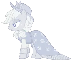 Size: 2769x2347 | Tagged: a hearth's warming tail, applejack, artist:sketchmcreations, clothes, derpibooru import, dress, hat, inkscape, safe, simple background, spirit, spirit of hearth's warming past, transparent background, vector