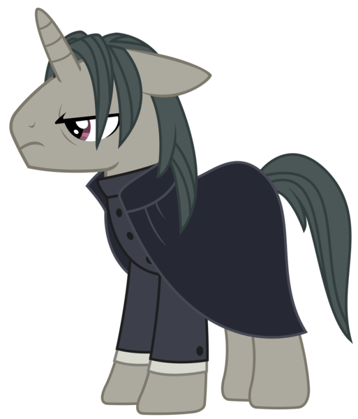 Size: 2309x2703 | Tagged: a hearth's warming tail, artist:sketchmcreations, cloak, clothes, derpibooru import, floppy ears, frown, inkscape, professor flintheart, safe, severus snape, simple background, transparent background, vector