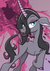 Size: 3368x4764 | Tagged: safe, artist:rich-jammer, derpibooru import, oleander (tfh), classical unicorn, unicorn, them's fightin' herds, absurd resolution, cloven hooves, community related, leonine tail, lidded eyes, looking at you, solo, unshorn fetlocks