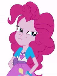 Size: 387x514 | Tagged: safe, derpibooru import, pinkie pie, equestria girls, rainbow rocks, angry, solo, when she doesn't smile