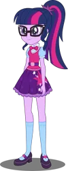 Size: 3000x7510 | Tagged: safe, artist:crimsumic, derpibooru import, sci-twi, twilight sparkle, equestria girls, twilight's sparkly sleepover surprise, spoiler:eqg specials, absurd resolution, adorkable, alternate hairstyle, bowtie, clothes, cute, dork, female, glasses, high heels, inkscape, mary janes, ponytail, shoes, simple background, skirt, socks, solo, transparent background, vector