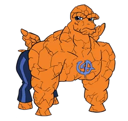 Size: 1280x1215 | Tagged: safe, artist:edcom02, artist:jmkplover, derpibooru import, ponified, pony, ben grimm, fantastic four, fantastic four: world's greatest heroes, marvel, marvel comics, simple background, solo, the thing (marvel), transparent background