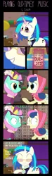 Size: 600x2040 | Tagged: a hearth's warming tail, artist:sutekh94, bon bon, comic, derpibooru import, dubstep, lyra heartstrings, phonograph, safe, sweetie drops, vinyl scratch, wax cylinder