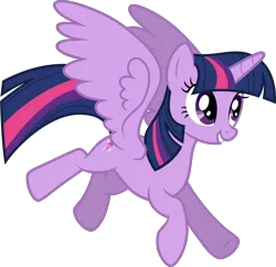 Size: 8782x8487 | Tagged: safe, artist:decprincess, derpibooru import, twilight sparkle, twilight sparkle (alicorn), alicorn, pony, three's a crowd, absurd resolution, cute, female, flying, mare, running, simple background, solo, transparent background, twiabetes, vector, wings
