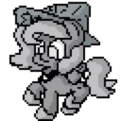 Size: 2048x2048 | Tagged: artist:narmet, cartographer's cap, derpibooru import, female, filly, grayscale, hat, monochrome, moonstuck, pixel art, princess luna, safe, simple background, solo, transparent background, woona, younger