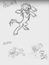 Size: 628x833 | Tagged: arizona cow, artist:lauren faust, cloven hooves, community related, concept art, cow, derpibooru import, female, pencil drawing, safe, simple background, sketch, them's fightin' herds, traditional art, white background, youtube link