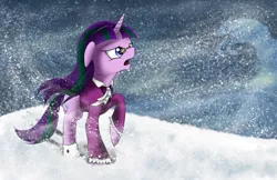 Size: 5100x3300 | Tagged: absurd resolution, a hearth's warming tail, artist:spiritofthwwolf, blizzard, derpibooru import, safe, snow, snowfall, snowfall frost, solo, starlight glimmer, windigo