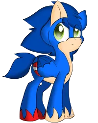 Size: 2240x2800 | Tagged: safe, artist:royalblur, derpibooru import, ponified, pony, simple background, solo, sonic the hedgehog, sonic the hedgehog (series), speedpaint, speedpaint available, transparent background